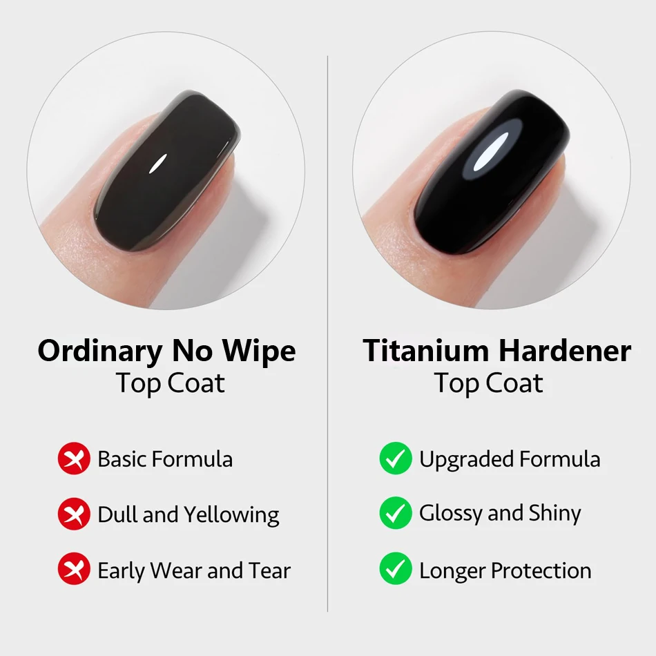 CHUNSHU Titanium Top Coat High-capacity 15ml No Wipe UV Gel Nail Polish Sealing For Manicure Super Shining Professional  Varnish