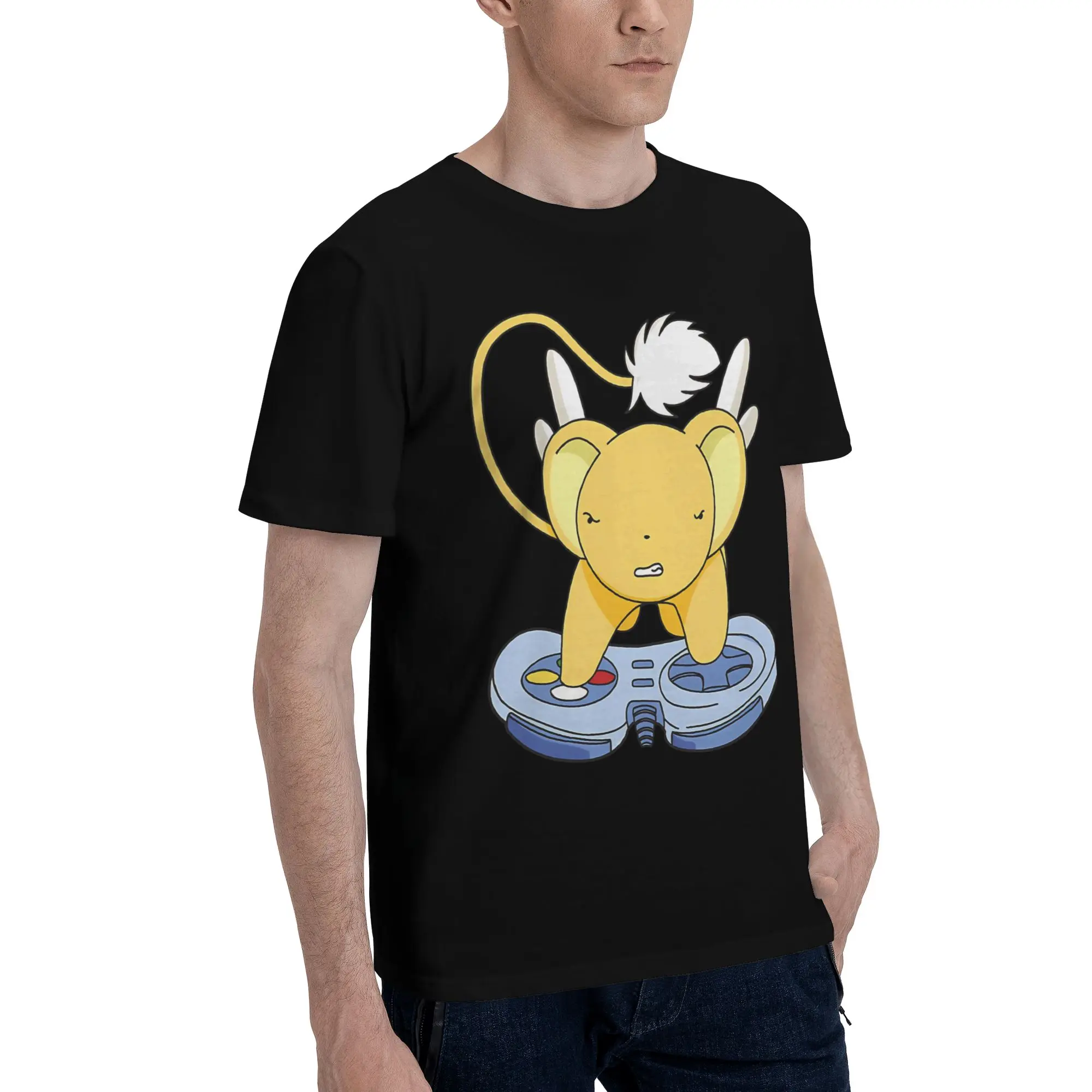 Kero Graphic 100% Cotton T-Shirt Bandai Cardcaptor Sakura Tees Tops For Men
