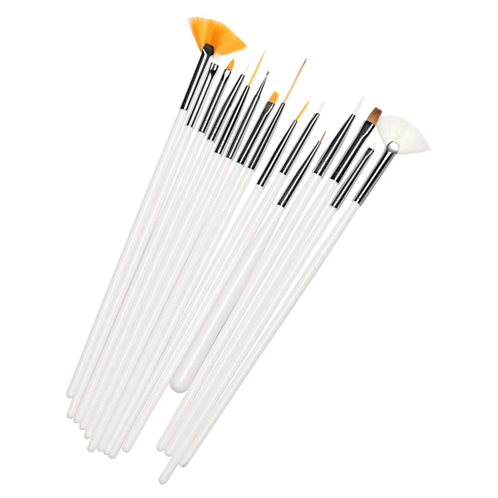 

15pcs Bristle Manicure Tools 5 Dotting Pens For Diy Art Nail Polish Brush Set Brush Set Nail Polish Painting Women'S