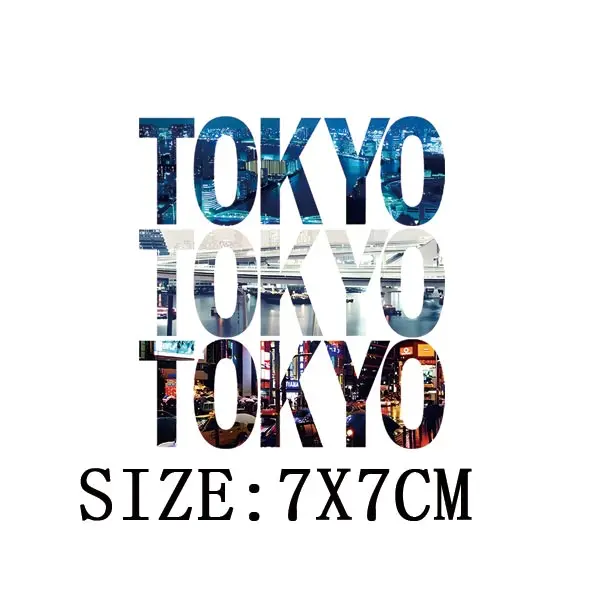 New York Paris London City Name Letter Iron On Patches For Clothes Heat Transfer Sticker On T-shirt Girls DIY Termoadhesivos