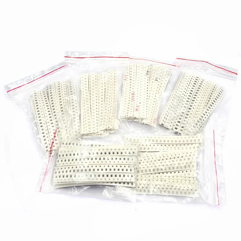 Resistor 1206 SMD surtido, 1 ohm-1m Ohm 1% 33valuesX 20 piezas = 660 piezas, Kit de Muestra