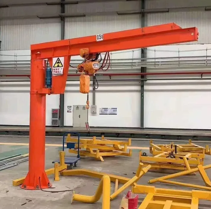250kg 500kg 1 2 3 Ton 5 Ton Workshop Column Electric Floor Mounted Crane Mini Jib Crane