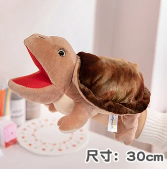 움직이는 입을 가진 시뮬레이션된 양서류 악어 도마뱀 손 인형 플러시 장난감 부모 자녀 상호작용 복부 언어 인형 H2