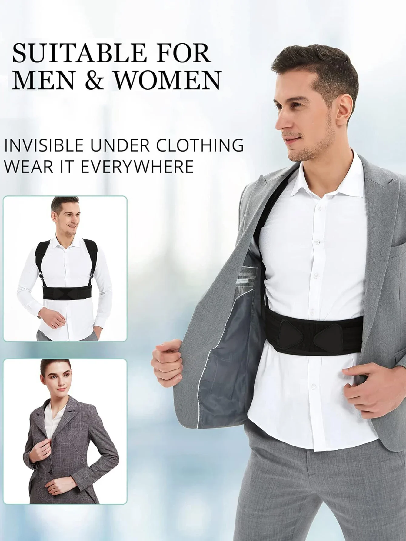 Posture Corrector for Men and Women,Adjustable Posture Brace for Back,Shoulders,Hunchback Scoliosis Correction