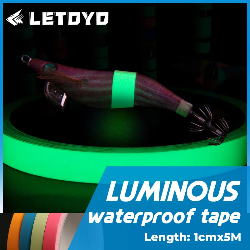 LETOYO Luminous Waterproof Resistant squid jig Tape Fishing goods Sustainable Luminescence For squid bait fishing supplies