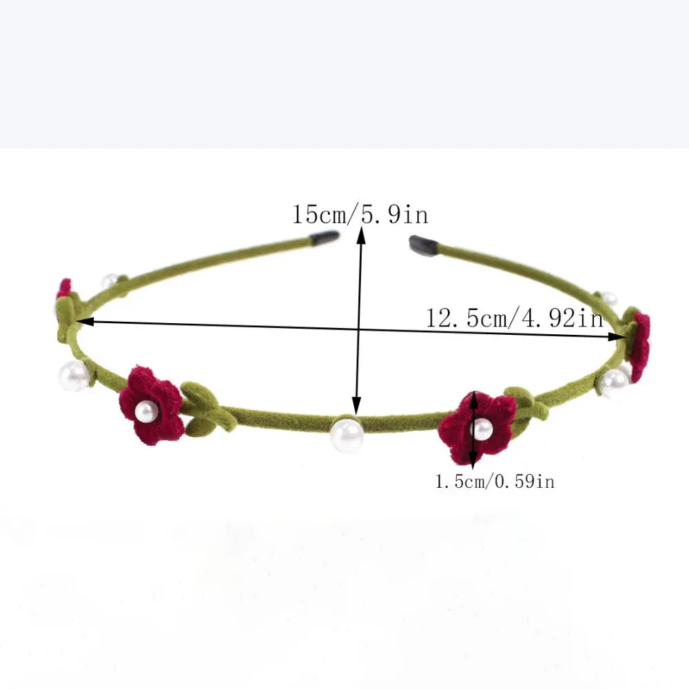 ที่คาดผมโบว์น่ารักน่ารักแสนบางหวานที่คาดผมประดับดอกไม้เป็นฝูง