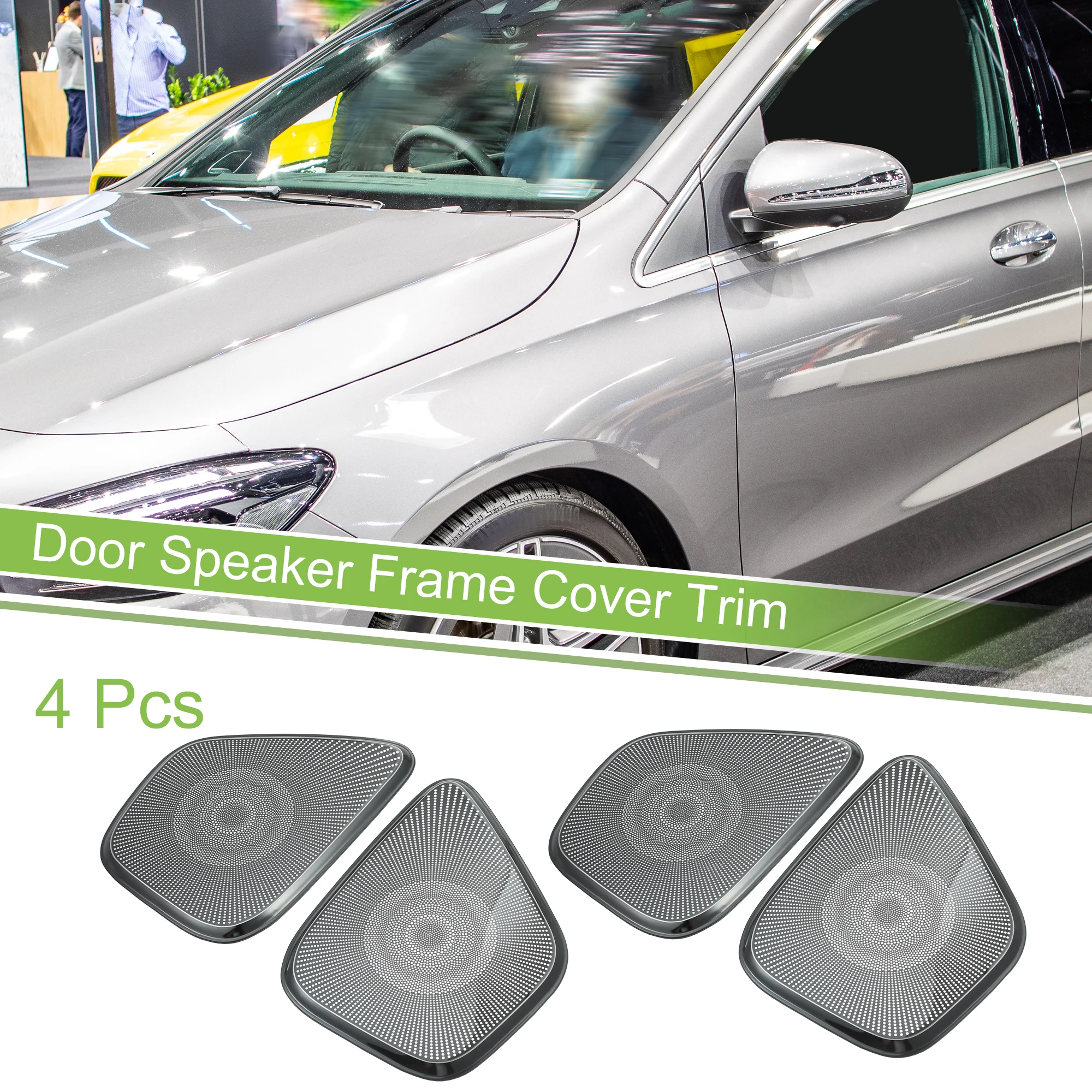 

UXCELL 4 шт., рамка динамика передней и задней двери автомобиля, накладка для Mercedes Benz A B Class