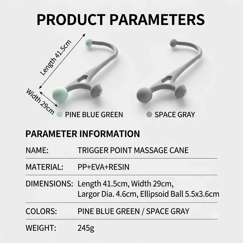 Flexi Bar Massage Cane Multifunctional Trigger Point Ergonomic PP Material Portable Fitness Tool for Tension Relief