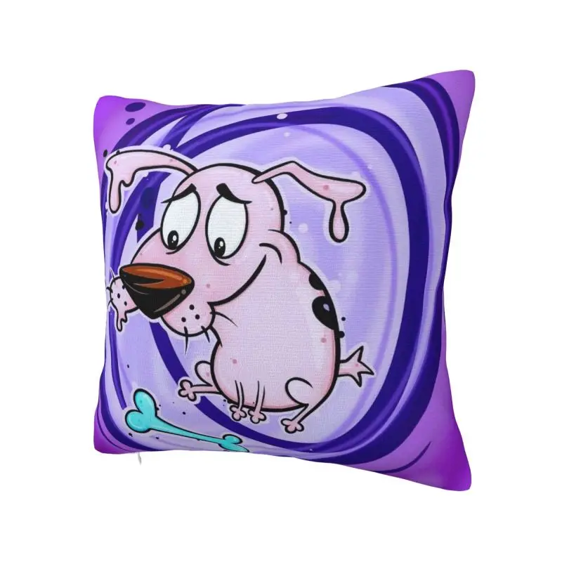 Custom Cowardly Dog C-Courage Cartoon Funny Cushion Cover Sofa Living Room Square Pillow Cover