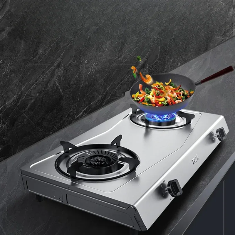 Gas Stove Double Stove Household Natural Gas Liquefied Gas Benchtop Stove Fogao Cooktop Газовая Плита Для Кухни