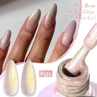 LILYCUTE-esmalte de uñas en Gel con purpurina brillante, color rosa desnudo, cobertura completa, magnífico Color, barniz en Gel para manicura, 7ml