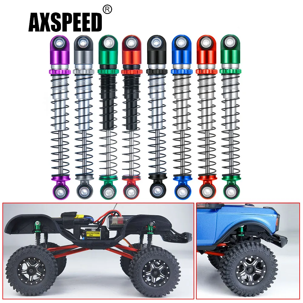 AXSPEED aluminium 48mm amortyzator dla osiowe SCX24 90081 Deadbolt Gladiator Wrangler 1/24 zdalnie sterowany samochód gąsienicowy części do