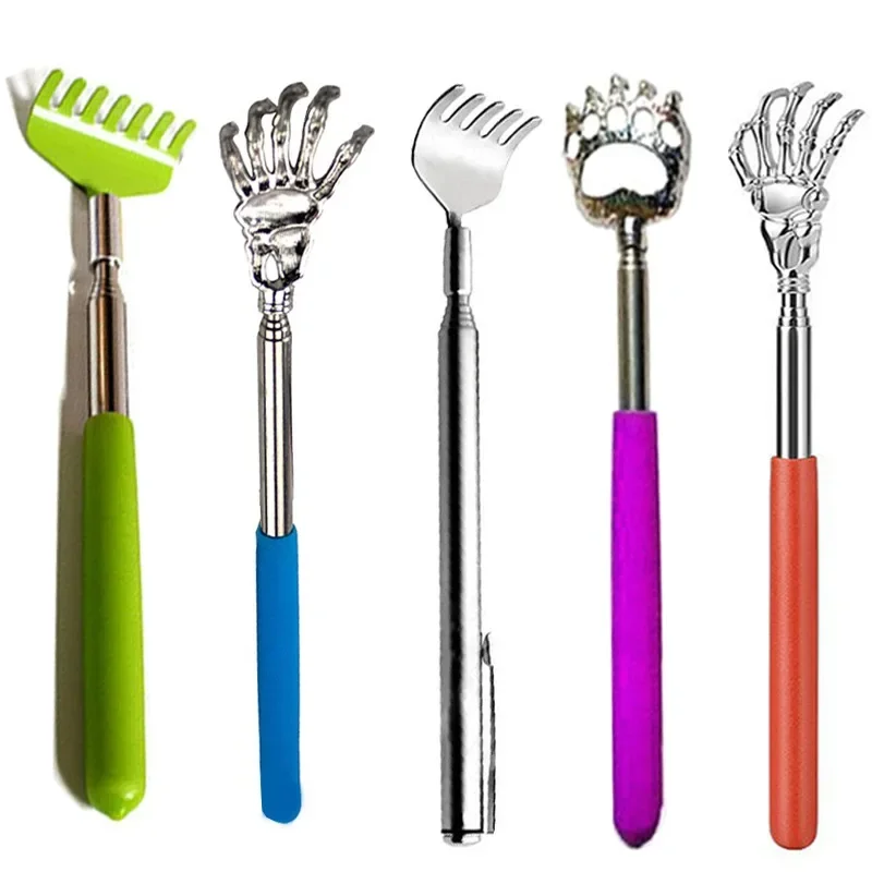 

Скребок для спины из нержавеющей стали, телескопический скребок для спины, выдвижной массажер для спины, инструмент для снятия зуда, релаксации тела