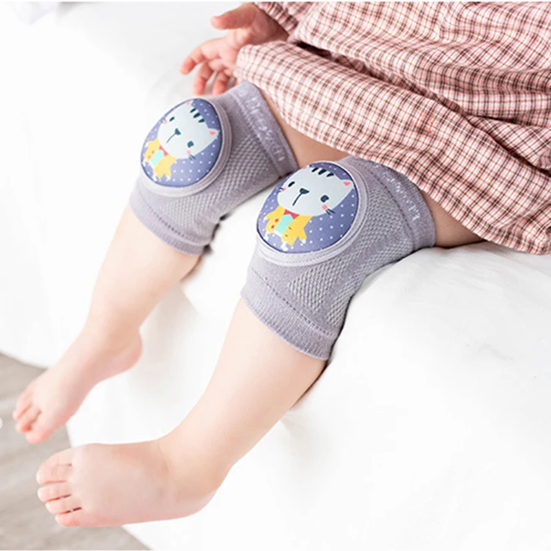 0-3Y Baby Knee Pad Safety Breathable Crawling Elbow Cushion Infants Toddlers Protector Non-slip Kneecap Cartoon Kids Accessories