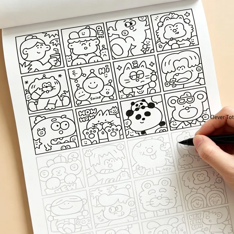 A Decompression Fun Copying and Coloring Graffiti Drawing Book,24 Different Patterns,suitable for Art Creation or For Art Gifts
