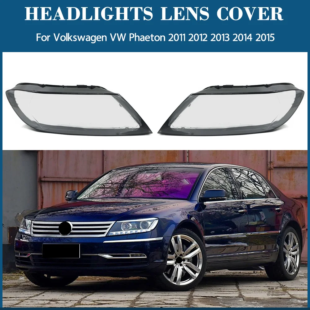 For Volkswagen VW Phaeton 2011 2012 2013 2014 2015 Front Headlamp Cover Headlight Shell Lampshade Plexiglass Replace Lens