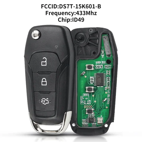 KEYYOU Автомобильный Дистанционный ключ для Ford S-MAX GALAXY MONDEO Mk2 Mk7 Explorer Ranger ID49 Chip 315Mhz/433Mhz Smart Control HU101 Flip Key