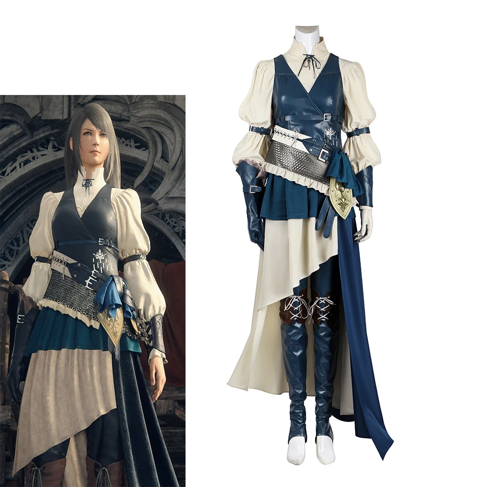 Jill Warrick Cosplay Final Fantasy XVI Costume For Women Girls Fantasia Battle Suit Halloween Carnival FF16 Combat Uniform Gown