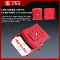 YCS Double-sided Blade Knife Clip Handle for Mobile Phone Repair Metal Integrated Body Knife Holder Limit Design Blade Holder