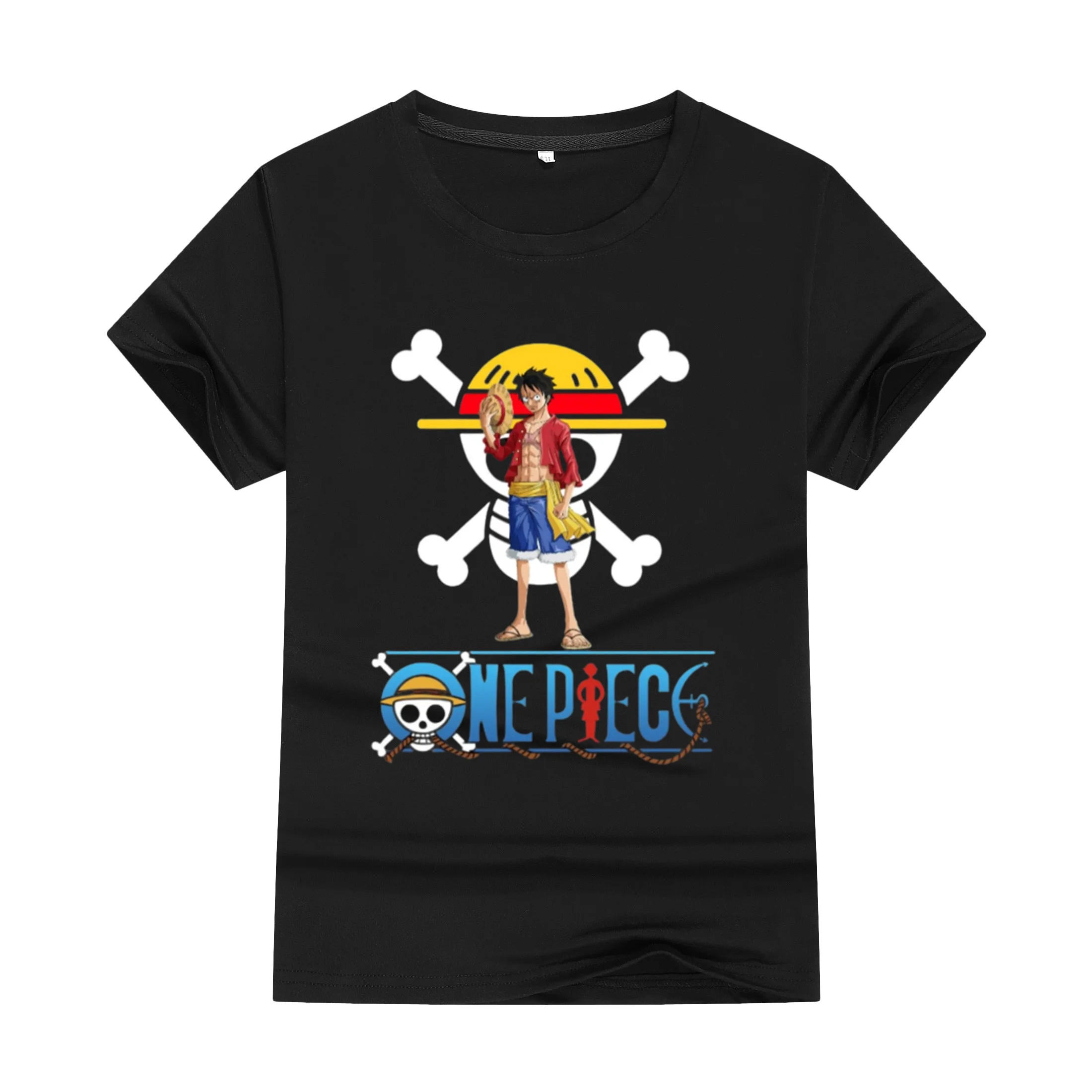 

Men's Children's T-Shirt 2025 Streetwear One Piece Anime Short Sleeve Tops Mens Clothes Quick Dry Cotton Harajuku Style Fashion
