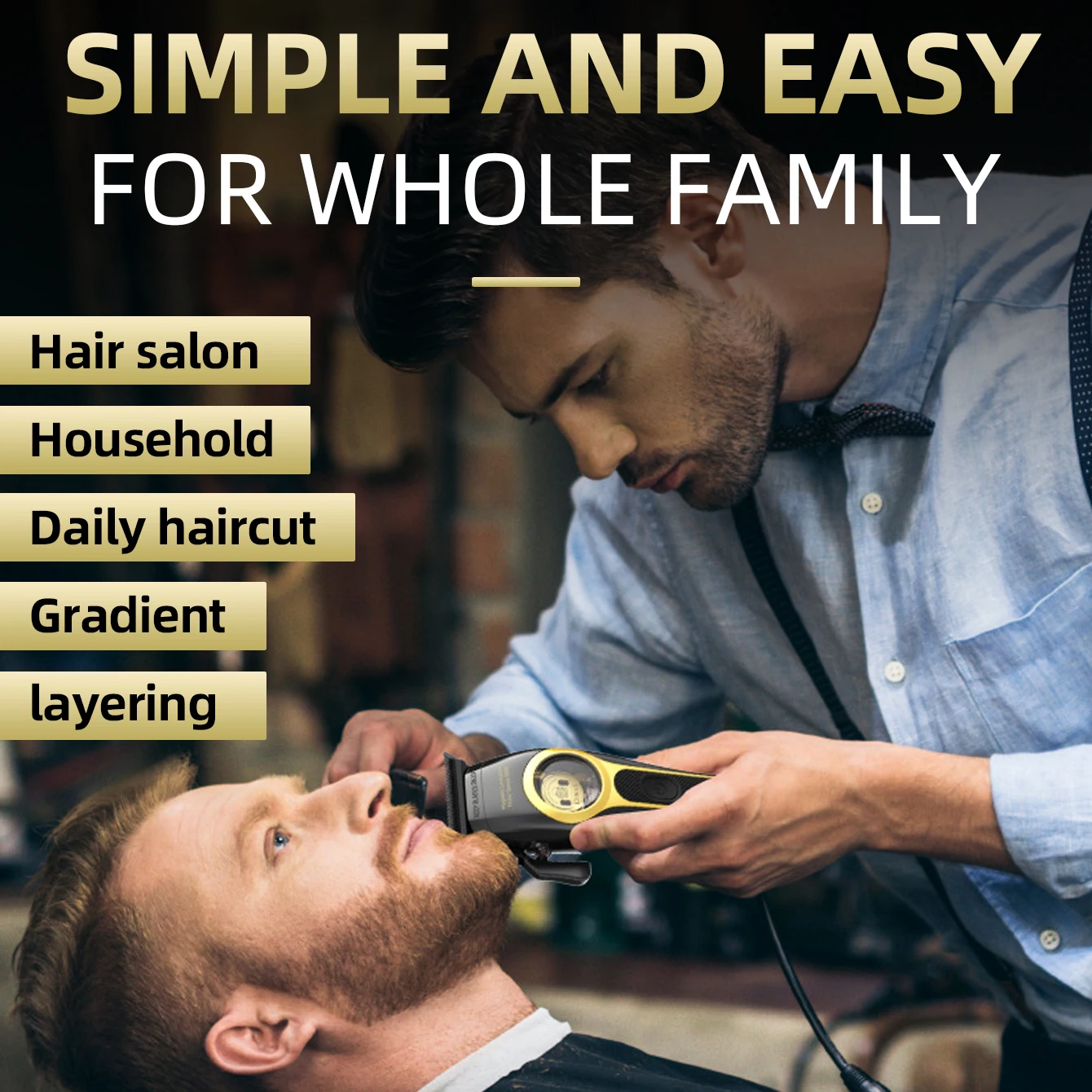 Kemei المهنية مقص الشعر الكهربائية عدة قابلة للشحن الشعر المتقلب مع قاعدة شحن ماكينة حلاقة للرجال KM-3209 KM-2373 KM-2351