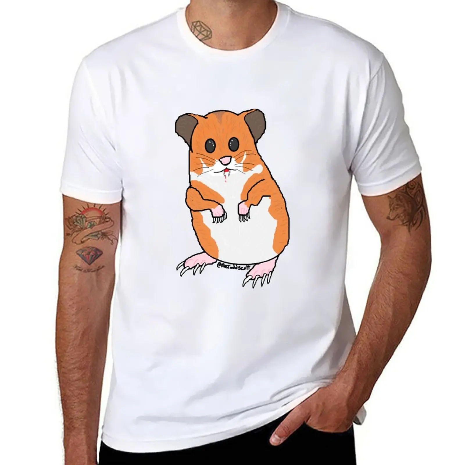 Nowy chomik wampir t shirt szybkoschnąca bluzka męska graficzne koszulki anime