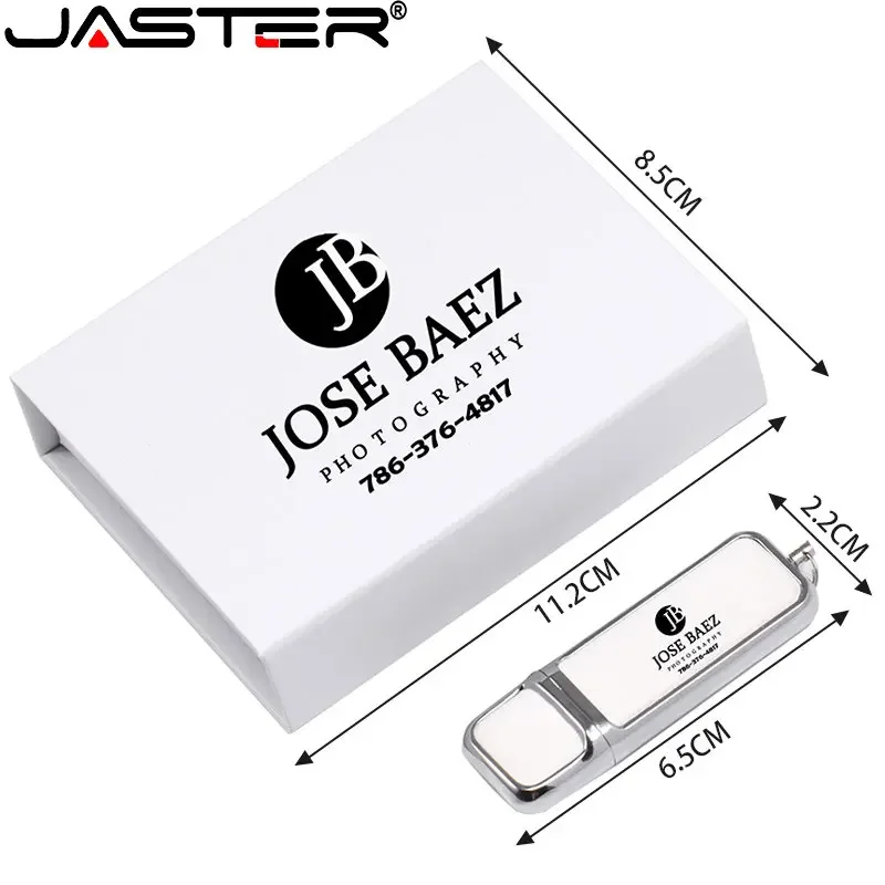 Imagem -06 - Jaster-white Leather Usb 2.0 Flash Drives Memory Stick u Disk Logotipo Personalizado u Disk Business Gift 32gb 64gb 128gb 20 Pcs Muito