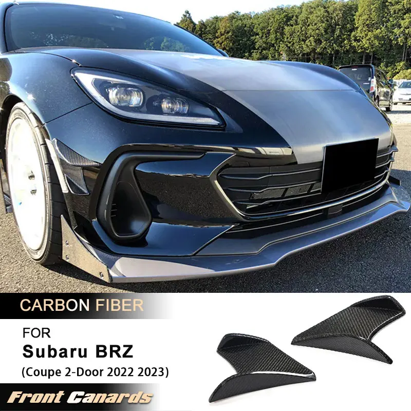 

Передние сплиттеры-канарды для бампера Subaru BRZ Coupe 2022-2023, боковые сплиттеры-флэпы, карбоновые накладки на кузов, полный комплект из карбона
