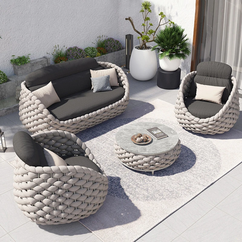 Simple Nordic Rattan Chair Modern Lounge Designer Hotel Rattan Chair Modern Balcony Fauteuil Rotin Space Saving Furniture