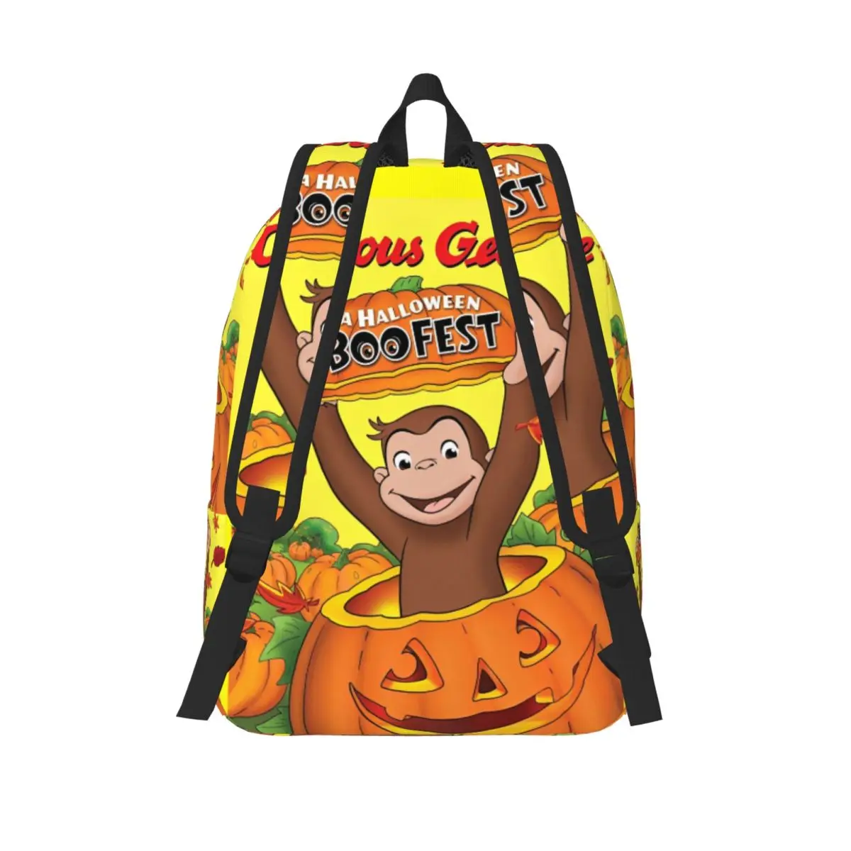 Mochila de dibujos animados Curious George Monkey para hombres y mujeres, bolsa de hombro para computadora portátil, adolescentes, trabajo escolar, serie de TV, regalo