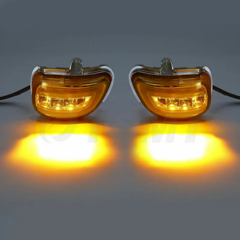 Motorcycle Front LED / Bulbs Turn Signals Indicator Lights For Honda Goldwing GL1800 2001-2017 F6B 13-17 Clear/ Smoke/Orange