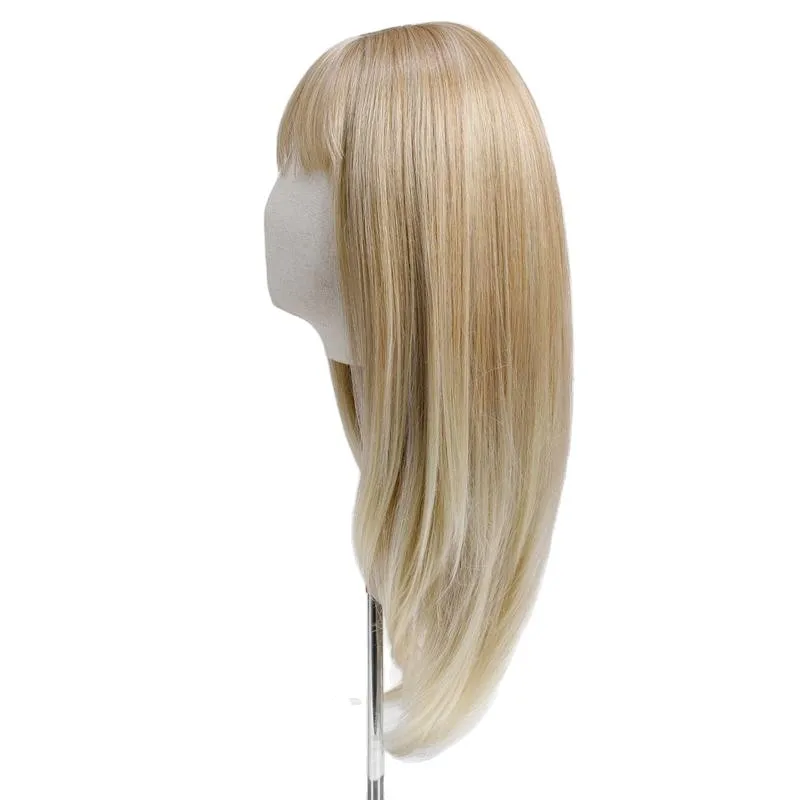 Hand-woven light gold , new cross-border style for AliExpress, other wigs, women's straight hair, layered long