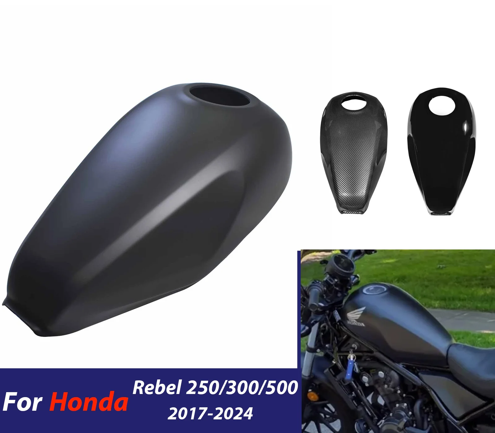 Motorcycle Oil Fuel Cover Fuel Gas Tank Fairing  For Honda Rebel CMX CM 250 300 500 2017-2024 Motorcycle Fairing Accessories