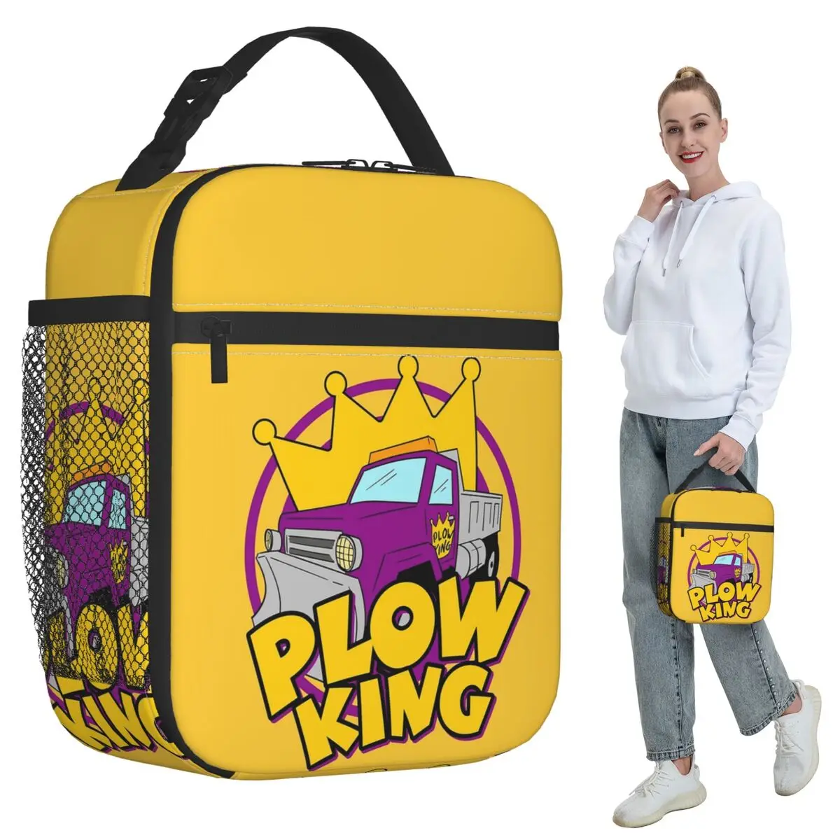 Plow King The Healthy Competition Insulated Lunch Bag for Women Office Cooler Thermal Food Box Tote Lunch Boxes Container
