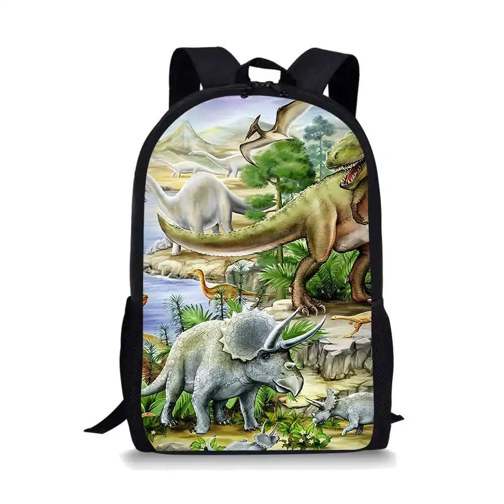 Sac à Dos à Motif de Dinosaure de Dessin Animé Mignon pour Enfant, Cartable Multifonctionnel pour Garçon et Fille Adolescent