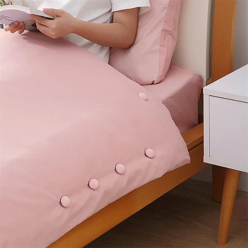 16PCS BedSheet Quilt Clip One Button Unlock Duvet Cover Fastener Clip Anti Slip Blanket Buckles Quilt Holder Fixator Gripper Set