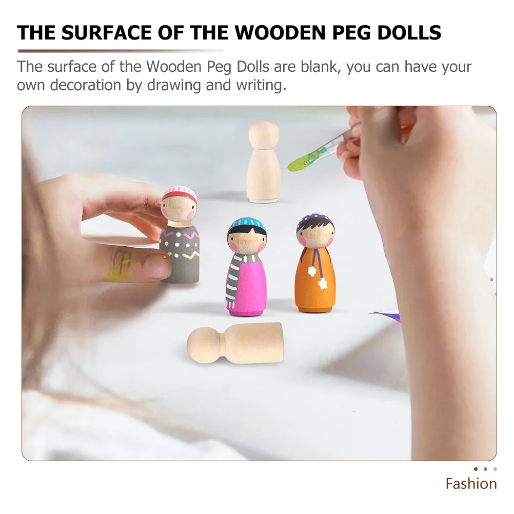 60 قطعة لتقوم بها بنفسك الوتد الخشبي غير مصبوغ الحرفية الطبيعية مجموعة فارغة الشكل للأطفال البالغين اليدوية الديكور حفلة عطلة حلية #6