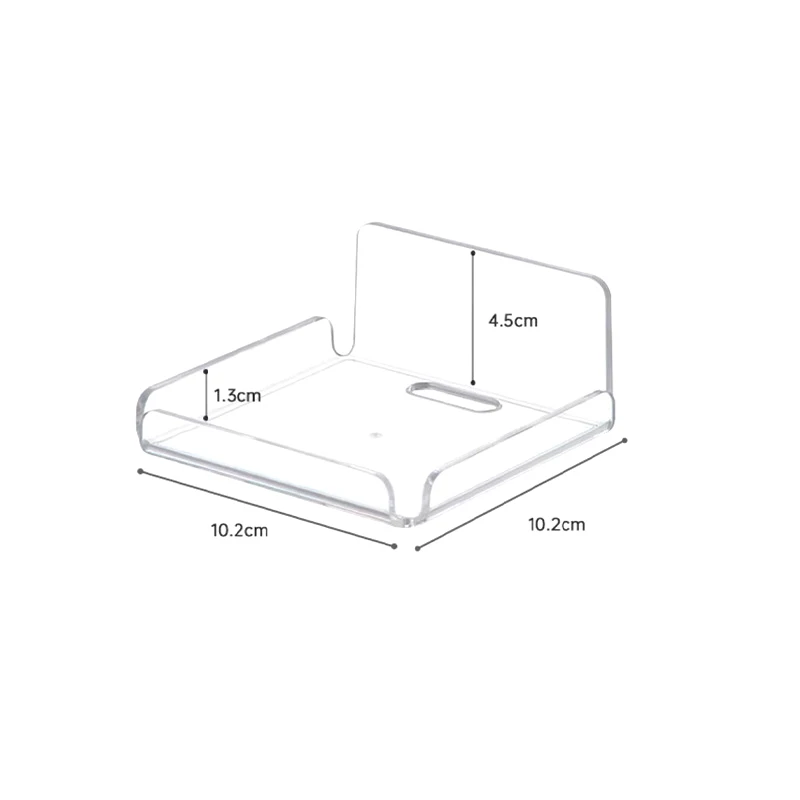 1/2pcs Wall Shelves Acrylic Floating Shelves Small Clear Shelf Display Ledges Adhesive Hanging Shelves for Smart Speaker Action