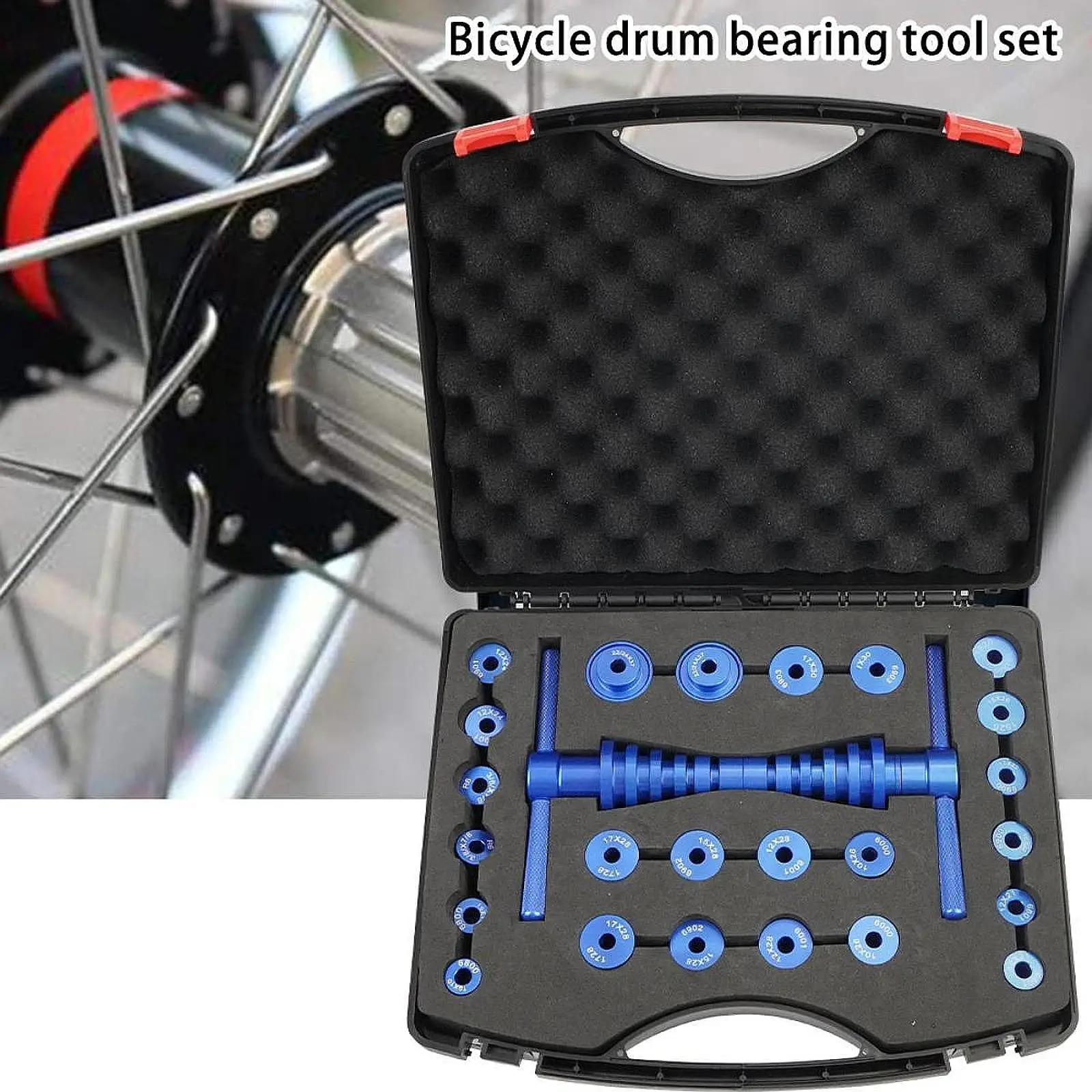 

Bicycle Bike Hub BB Axis Installation Kit Blue T Type Threaded Screw Sturdy for