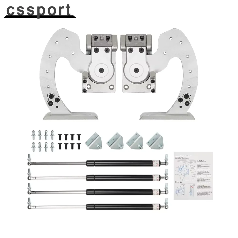 Universal 2PC Scissor Doors Vertical Lambo Door Kit Bolt On Vertical Doors Adjustable 90 Degree For Lambo Chevrolet Nissan Mazda