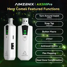 Aimzenix AX200PRO Keyboard Mouse Adapter, High Performance Converter | Compatible with Popular FPS Games | PC & NS Platforms