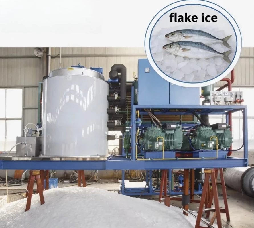 Industrial 10 Tons Flake Ice Machine Seafood Processing in Stock Fast Shipping Custom