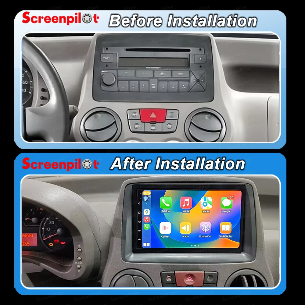 7“ Android 16 Carplay For Fiat Panda 2003 2004 2005 2006 2007 2008-2012 Auto Car Radio Multimedia Car Video Stereo Navigation