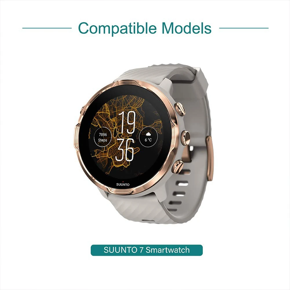 Smart Watch Charger for Suunto 7 Magnetic USB Charging Cable 39.37Inch/100cm Smartwatch Charger Accessories