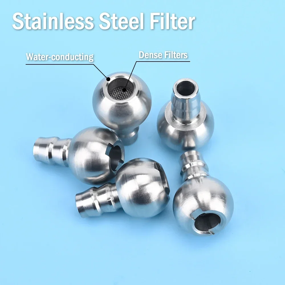 ملحقات غسيل السيارات فلتر من الفولاذ المقاوم للصدأ لمرشح قاذف الرغوة الثلجية مدفع رغوي لغسالة الضغط العالي مع أنبوب بلاستيكي #2