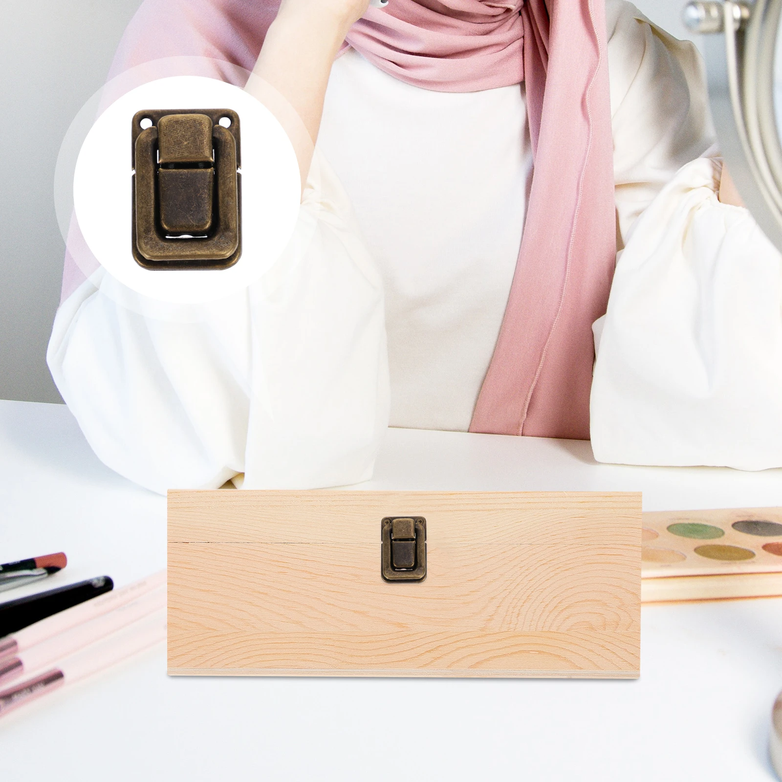 

30 Pcs Gift Box Latch Durable Anti Rust Sturdy Iron Vintage Hasp Lock Wooden Boxes Buckle Jewelry Case Secure Hardware