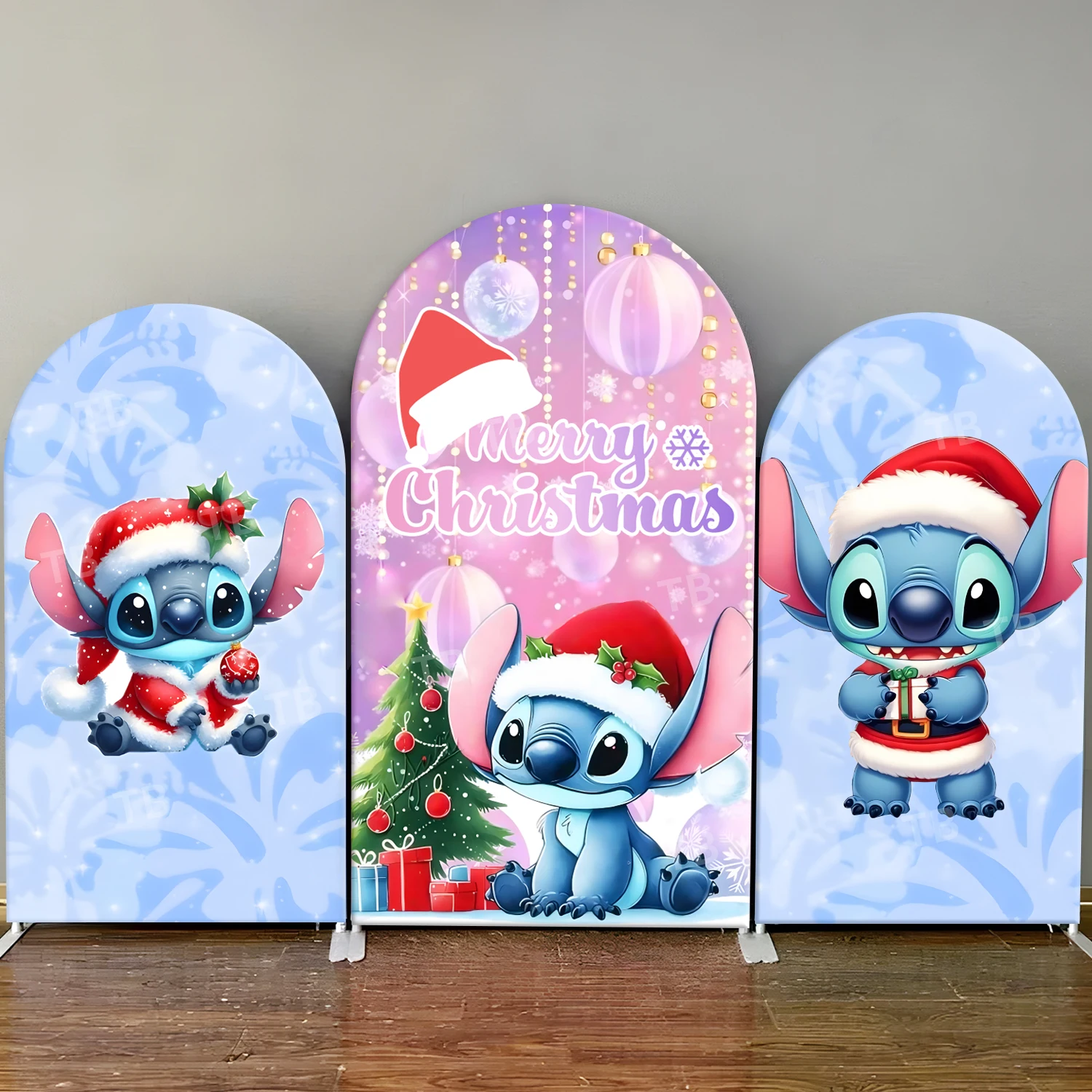 

TB Merry Christmas Theme Arch Backdrop Cover Stitch for Festival Party Decor Baby Shower Photography Background Wall Supplies