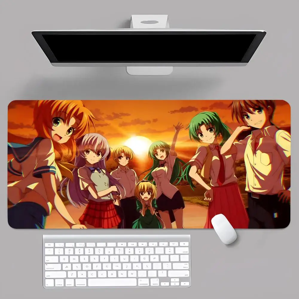 H-Higurashi when they c-crys MINISO Mouse Pad Anime Game Mouse Pad Computer Desk Pad Office Carpet Laptop Mouse Pad