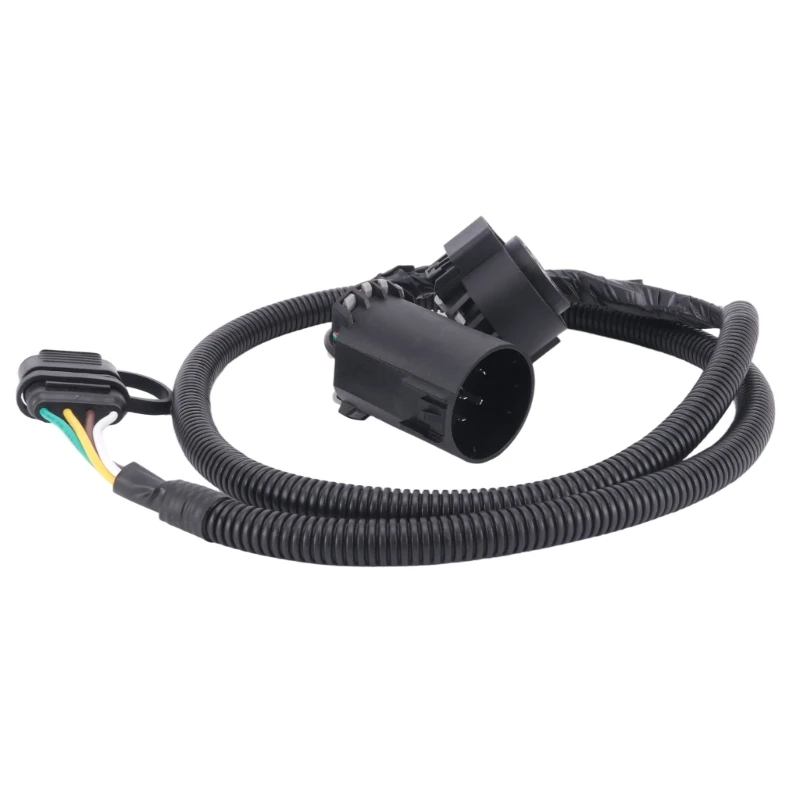 7-Pin to 4-Pin Trailer Wiring Adapter Harness for Trucks Pickups with Color-Coded Leads for Brake, Turn, and Tail Light Circuit