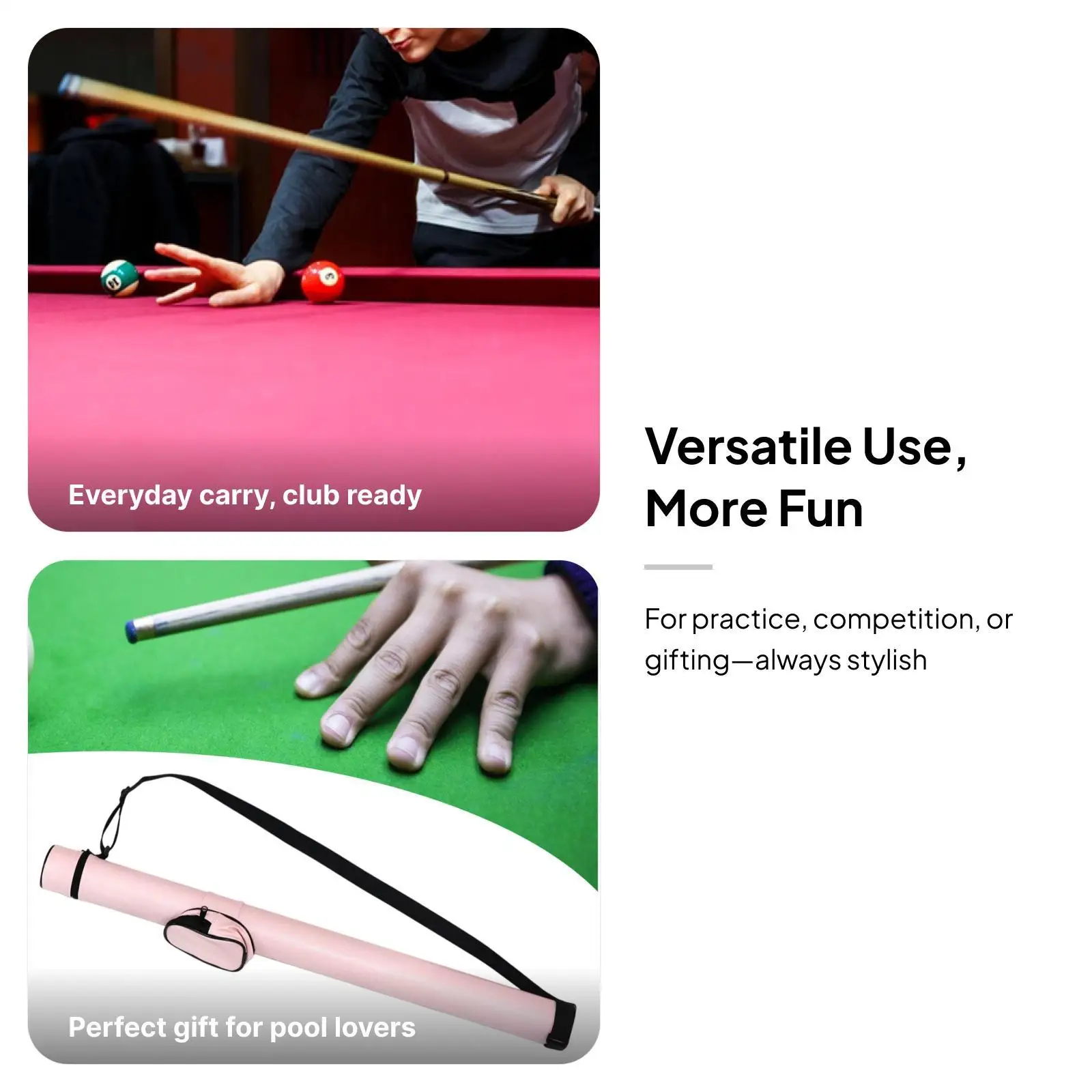 

Чехол для хранения бильярдного кия, розовая сумка для хранения ягодиц, органайзер для бильярдного кия, сумка для переноски для женщин и девочек